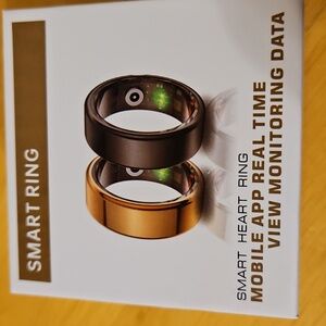 Smart Heart Ring -  Black Size 8